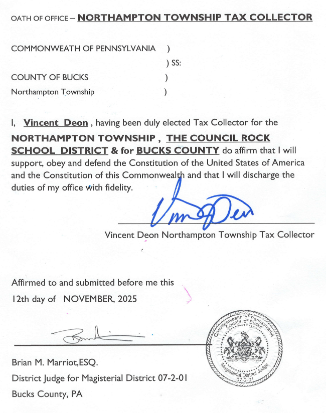 Vince Swearing in image