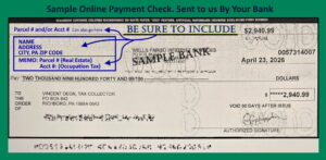 Sample Online Payment Check